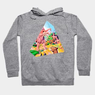 triangle powerful native women and hungry tiger Hoodie